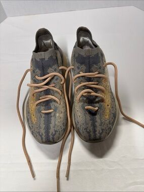 Yeezy Knit Sneakers in Gray and Tan